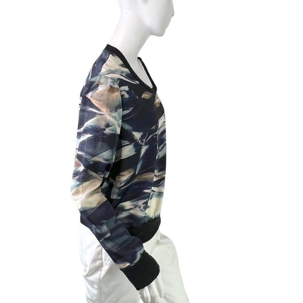 Three Eighty Two Long Sleeve Abstract Watercolor … - image 5